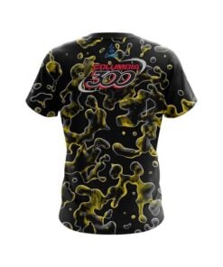 Alternative view of Columbia 300 Yellow Flowing Fluid CoolWick Bowling Jersey