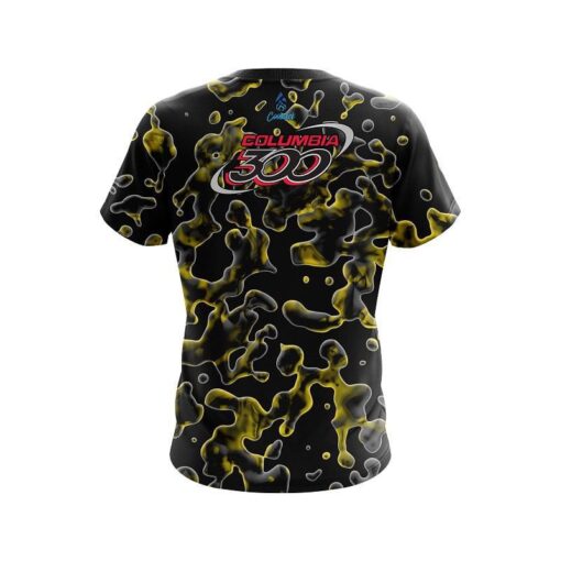 Columbia 300 Yellow Flowing Fluid CoolWick Bowling Jersey - Image 2