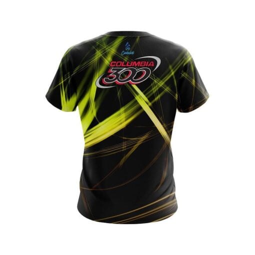 Columbia 300 Yellow Spiral CoolWick Bowling Jersey - Image 2