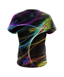 Alternative view of Plain Colorful Energy Motion CoolWick Bowling Jersey
