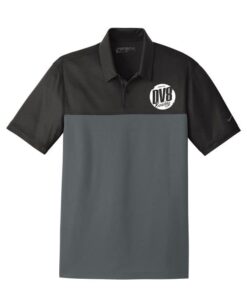 DV8 Deviant Black Grey Men's Embroidered Nike Dri-Fit Coolwick Bowling Polo Shirt