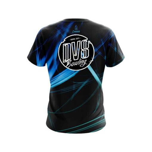 DV8 Aqua Swirl CoolWick Bowling Jersey - Image 2