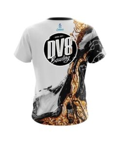 Alternative view of DV8 Black And Gold Liquid Marble CoolWick Bowling Jersey