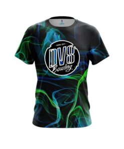 DV8 Blue Green Smoke CoolWick Bowling Jersey