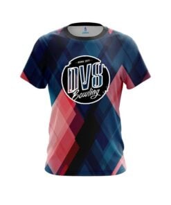 DV8 Blue And Pink Diamond CoolWick Bowling Jersey