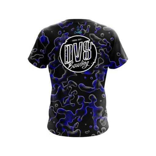 DV8 Blue Flowing Fluid CoolWick Bowling Jersey - Image 2