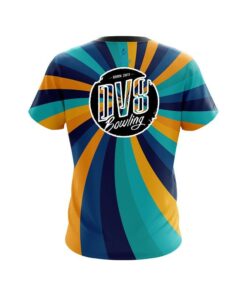 Alternative view of DV8 Orange And Blue Color Swirl CoolWick Bowling Jersey