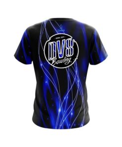 Alternative view of DV8 Blue Spiral Waves CoolWick Bowling Jersey