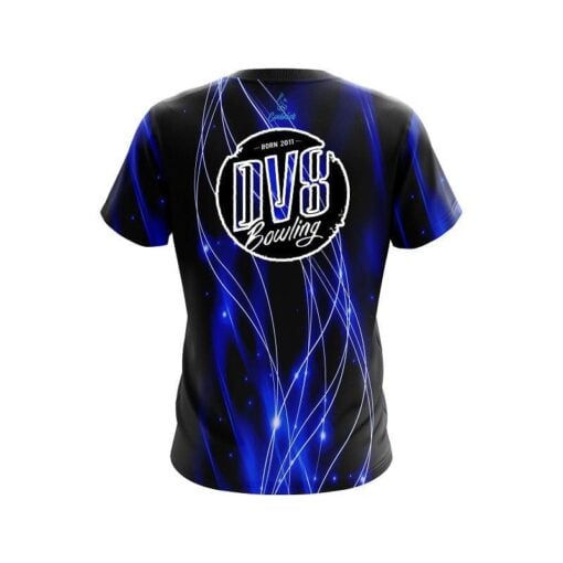 DV8 Blue Spiral Waves CoolWick Bowling Jersey - Image 2