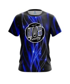 DV8 Blue Spiral Waves CoolWick Bowling Jersey