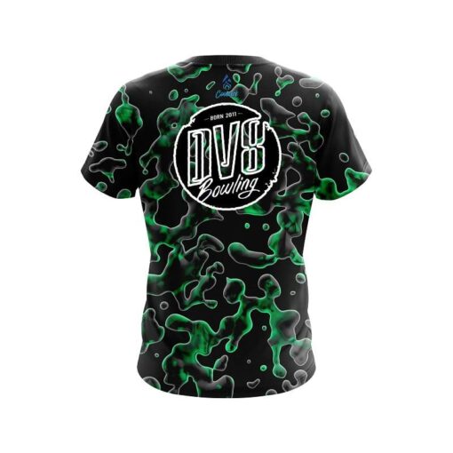 DV8 Green Flowing Fluid CoolWick Bowling Jersey - Image 2