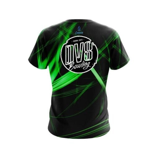 DV8 Green Spiral CoolWick Bowling Jersey - Image 2