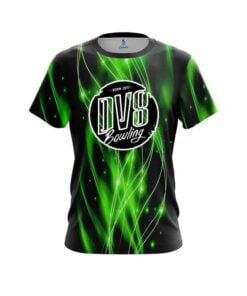 DV8 Green Spiral Waves CoolWick Bowling Jersey