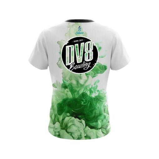 DV8 Green ink Splash CoolWick Bowling Jersey - Image 2