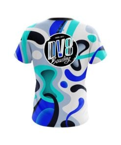 Alternative view of DV8 Modern Art Blue CoolWick Bowling Jersey