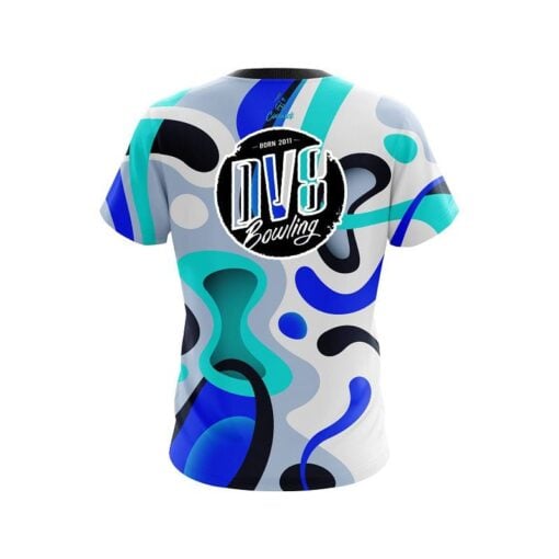 DV8 Modern Art Blue CoolWick Bowling Jersey - Image 2