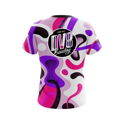 DV8 Modern Art Purple CoolWick Bowling Jersey - Image 2