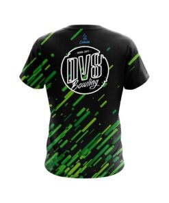 Alternative view of DV8 Modern Green Stripe CoolWick Bowling Jersey