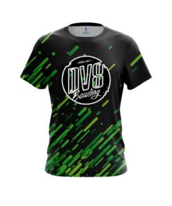DV8 Modern Green Stripe CoolWick Bowling Jersey