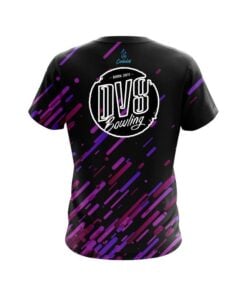 Alternative view of DV8 Modern Purple Stripe CoolWick Bowling Jersey