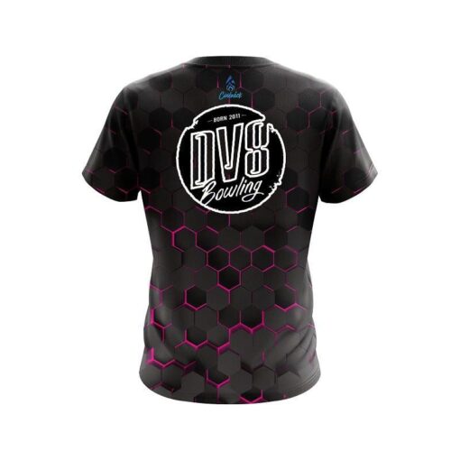 DV8 Pink Honeycomb Fusion CoolWick Bowling Jersey - Image 2