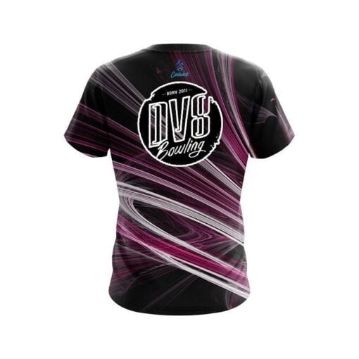 DV8 Pink Motion Swirl CoolWick Bowling Jersey - Image 2