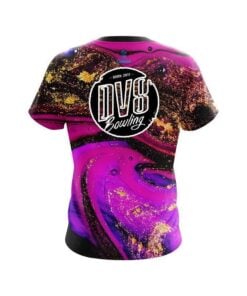 Alternative view of DV8 Magenta Gold Liquid Marble CoolWick Bowling Jersey