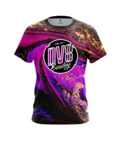 DV8 Magenta Gold Liquid Marble CoolWick Bowling Jersey