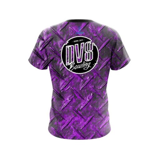 DV8 Purple Diamond Plate CoolWick Bowling Jersey - Image 2