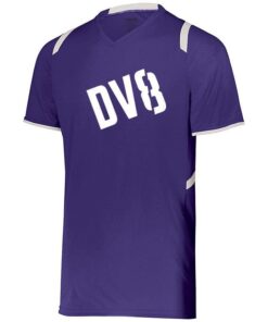 DV8 Alley Cat Purple White Men’s Coolwick Bowling Dri-Fit