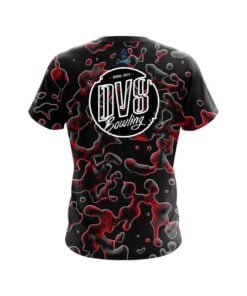 Alternative view of DV8 Red Flowing Fluid CoolWick Bowling Jersey