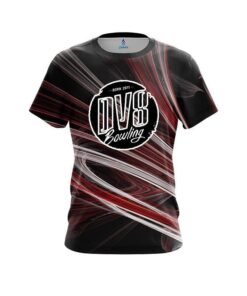DV8 Red Motion Swirl CoolWick Bowling Jersey