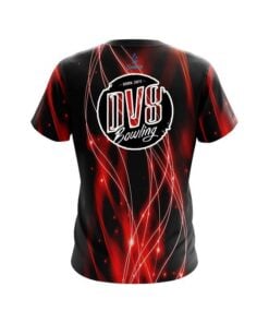 Alternative view of DV8 Red Spiral Waves CoolWick Bowling Jersey