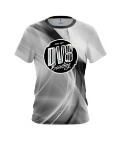 DV8 Wavy Black And White Swirl CoolWick Bowling Jersey