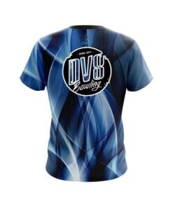 Alternative view of DV8 Wavy Blue Swirl   CoolWick Bowling Jersey