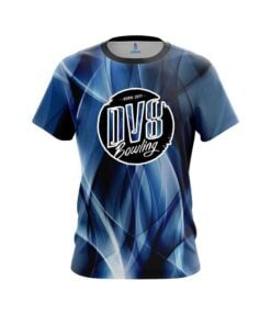 DV8 Wavy Blue Swirl   CoolWick Bowling Jersey