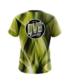 Alternative view of DV8 Wavy Yellow Swirl CoolWick Bowling Jersey