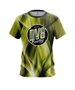 DV8 Wavy Yellow Swirl CoolWick Bowling Jersey
