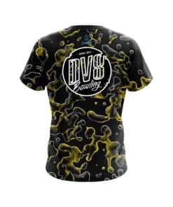 Alternative view of DV8 Yellow Flowing Fluid CoolWick Bowling Jersey