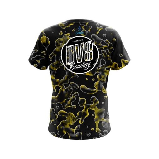 DV8 Yellow Flowing Fluid CoolWick Bowling Jersey - Image 2