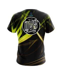Alternative view of DV8 Yellow Spiral CoolWick Bowling Jersey