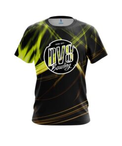 DV8 Yellow Spiral CoolWick Bowling Jersey