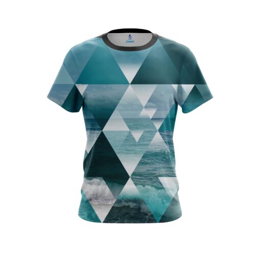 Plain Diamond Waves CoolWick Bowling Jersey