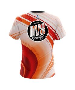 Alternative view of DV8 Curvy Orange Pattern CoolWick Bowling Jersey