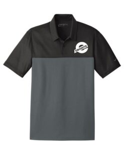 Ebonite Mission X Black Grey Men's Embroidered Nike Dri-Fit Coolwick Bowling Polo Shirt