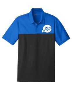 Ebonite Mission X Blue Saphire Men's Embroidered Nike Dri-Fit Coolwick Bowling Polo Shirt