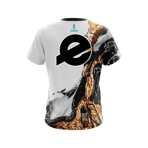 Ebonite Black And Gold Liquid Marble CoolWick Bowling Jersey - Image 2