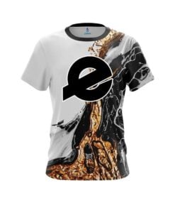 Ebonite Black And Gold Liquid Marble CoolWick Bowling Jersey