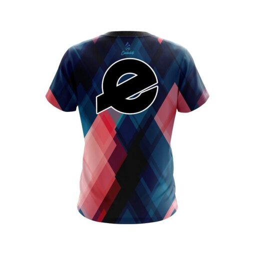 Ebonite Blue And Pink Diamond CoolWick Bowling Jersey - Image 2
