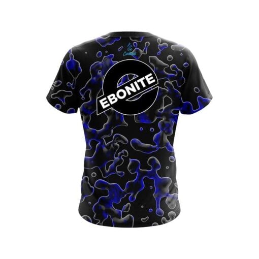 Ebonite Blue Flowing Fluid CoolWick Bowling Jersey - Image 2